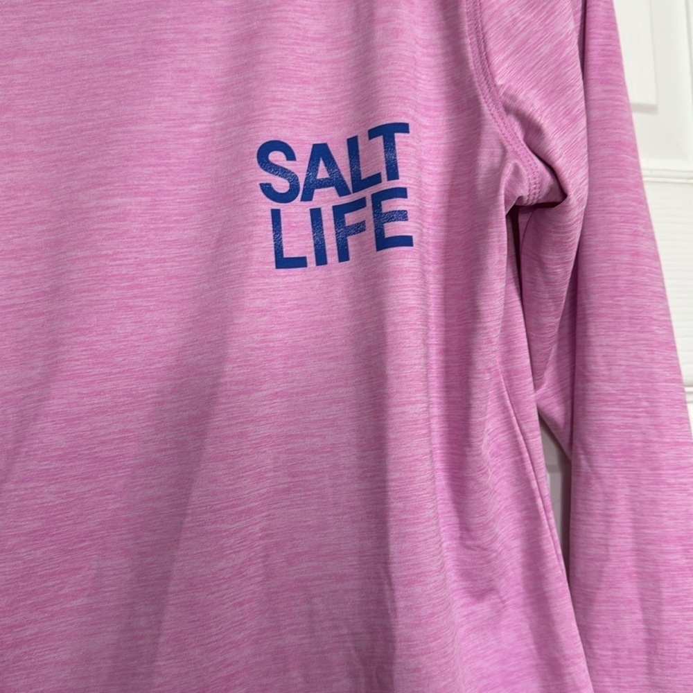 Salt Life  Long Sleeve Performance Shirt in Pink and Blue size S - Picture 2 of 6
